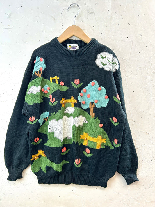 Vintage Knit Sweater [K30848]