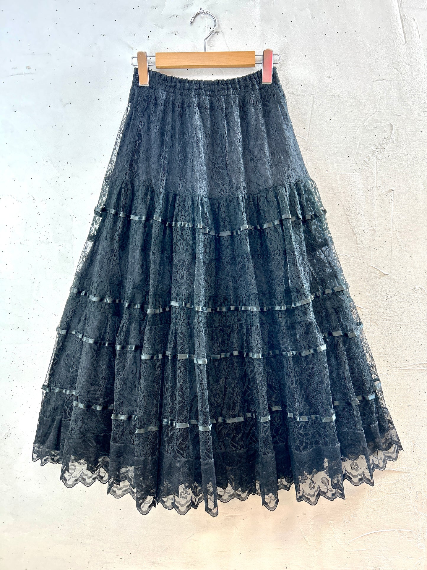 Vintage Lace Skirt MADE IN FRANCS [H30760]