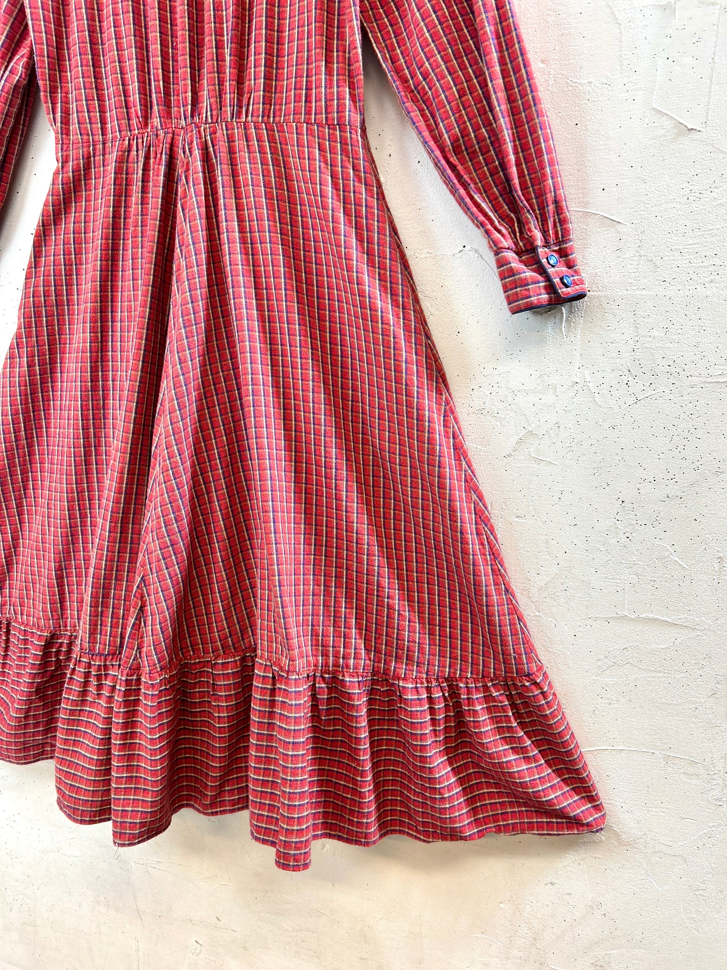 Vintage Flannel Dress [J30613]