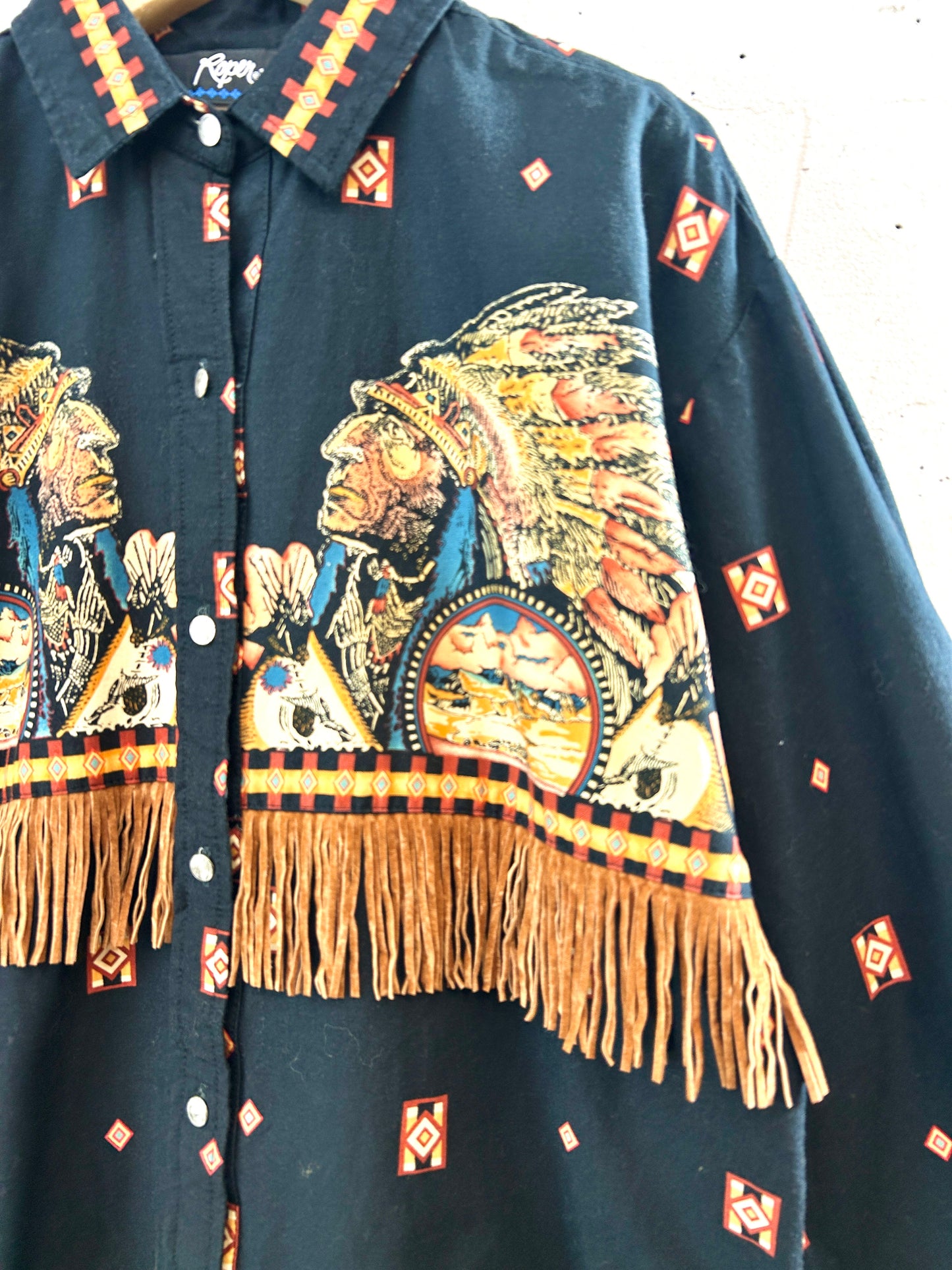 Vintage fringe Shirt [I30373]