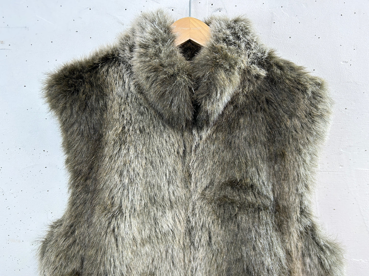 Vintage Eco Fur Vest [L31049]
