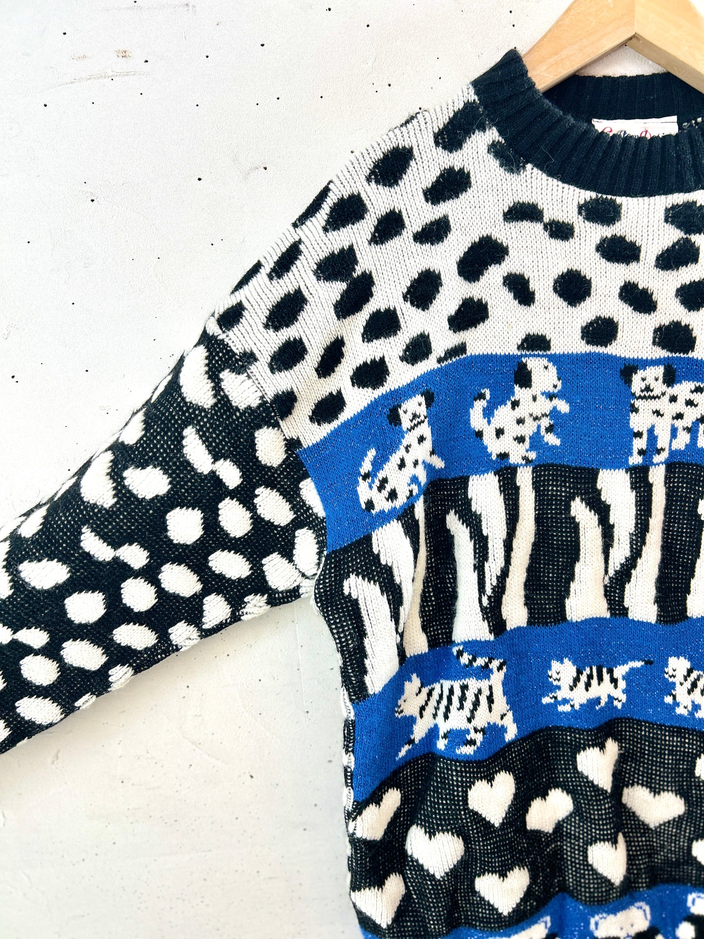 ’80s Vintage Fancy Knit Sweater MADE IN USA［J30668]