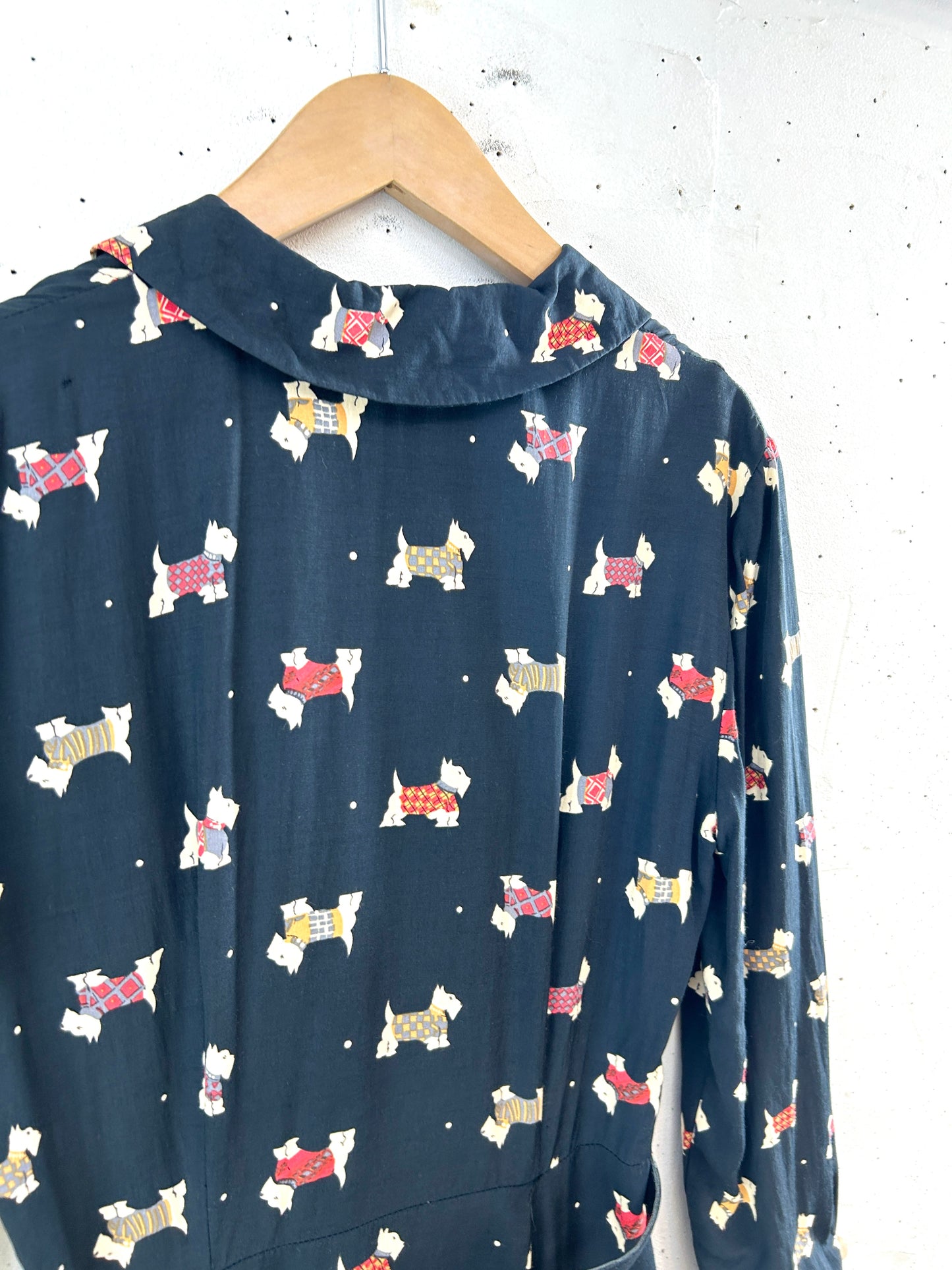 Vintage Rayon Dress 〜E.D.MICHAELS〜 MADE IN USA [F32882]