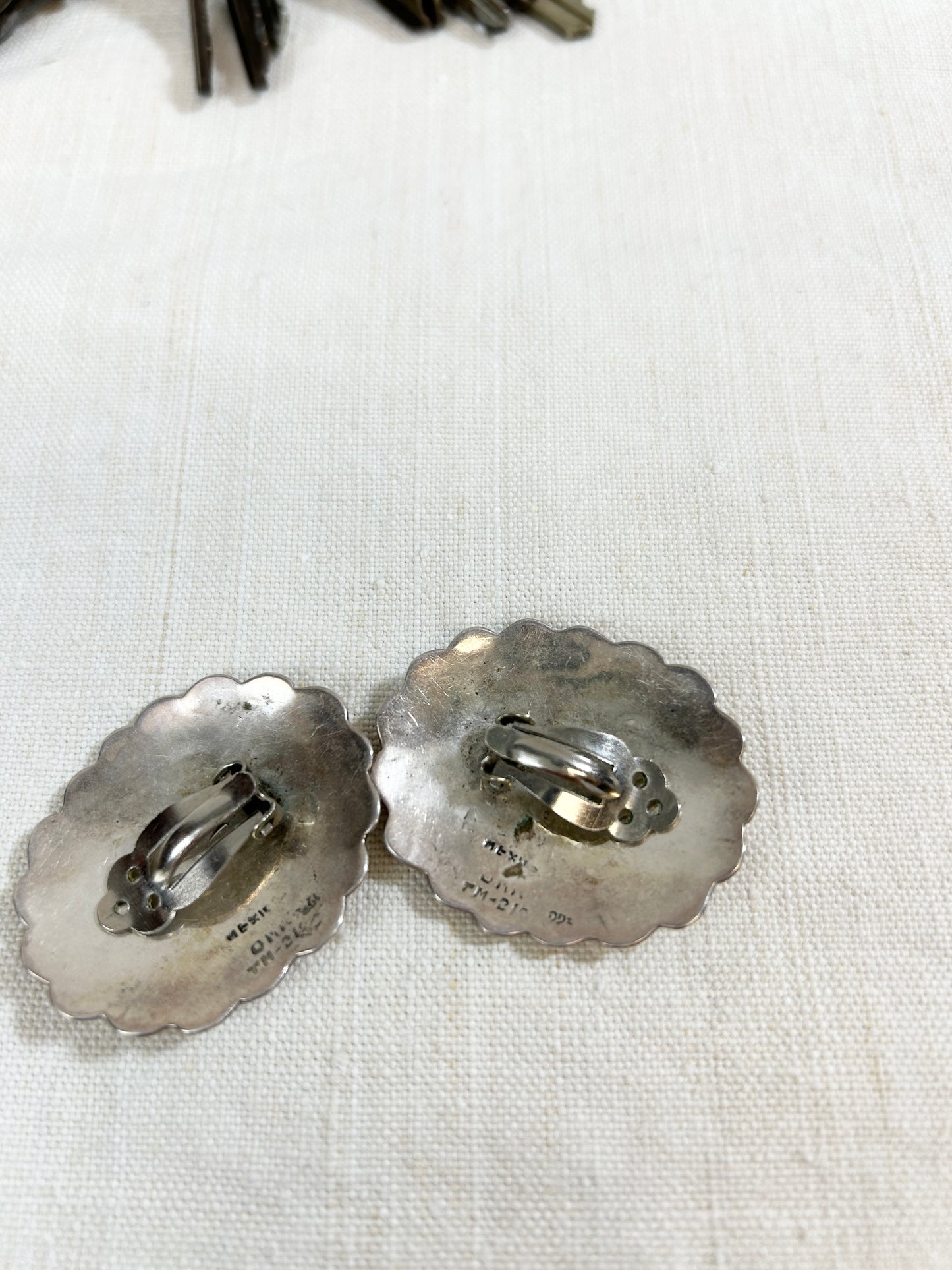 Vintage 925 Silver Earrings MADE IN MEXICO [I30261］