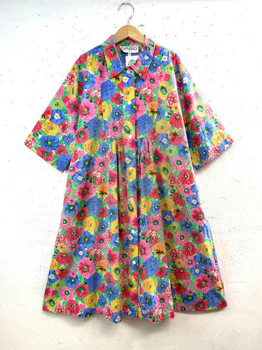 Vintage Dress MADE IN USA [E32394]