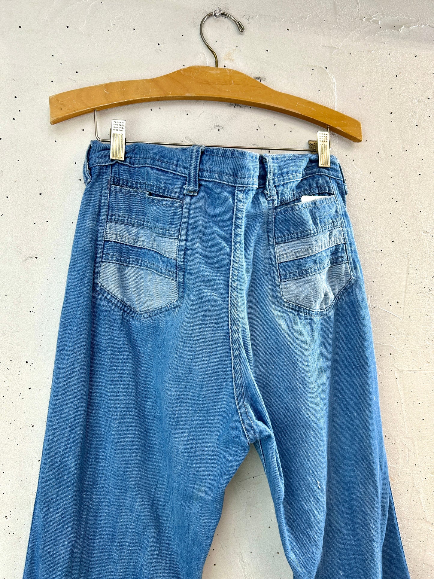 ’70s Vintage Denim Baggy Pants  [H33635]