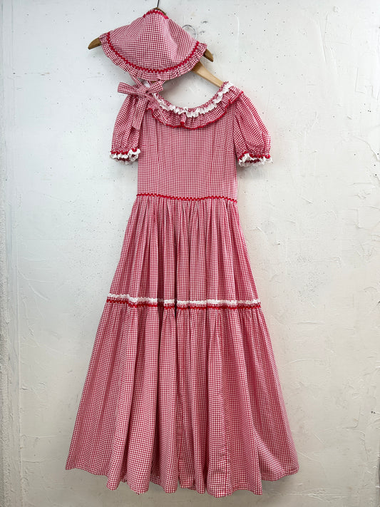 '70s Vintage Bonnet Dress [G33091]
