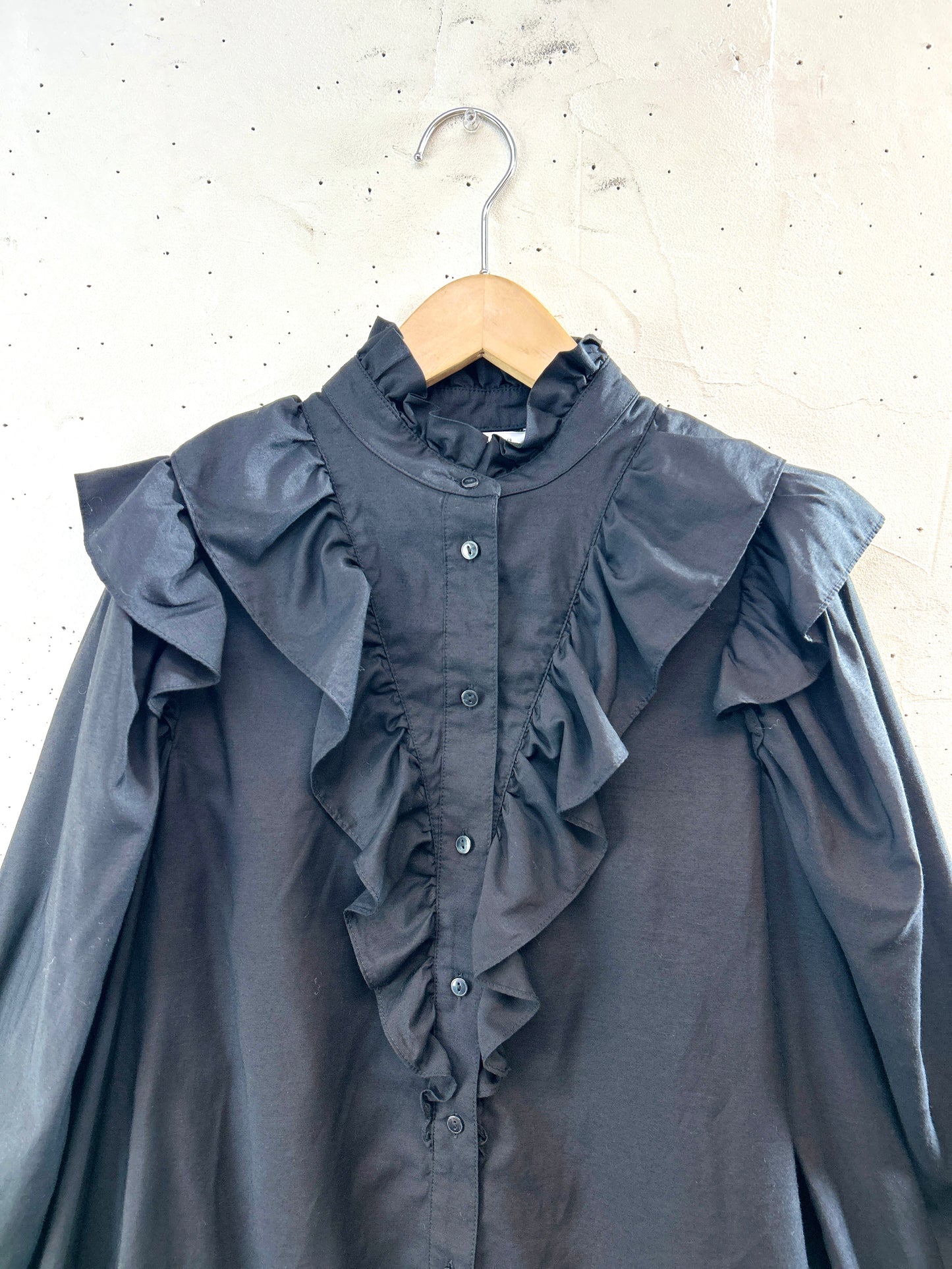 Vintage Black Blouse  [K30862]