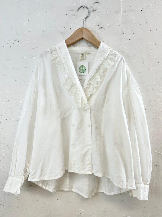 Vintage White Blouse [H30886]