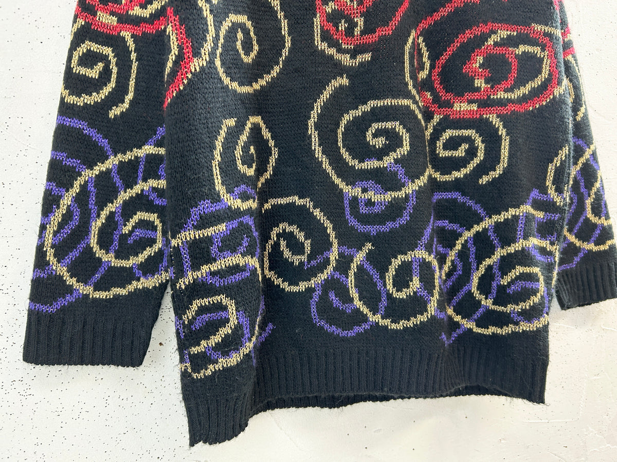 '80s Vintage Knit Sweater  [J34059]
