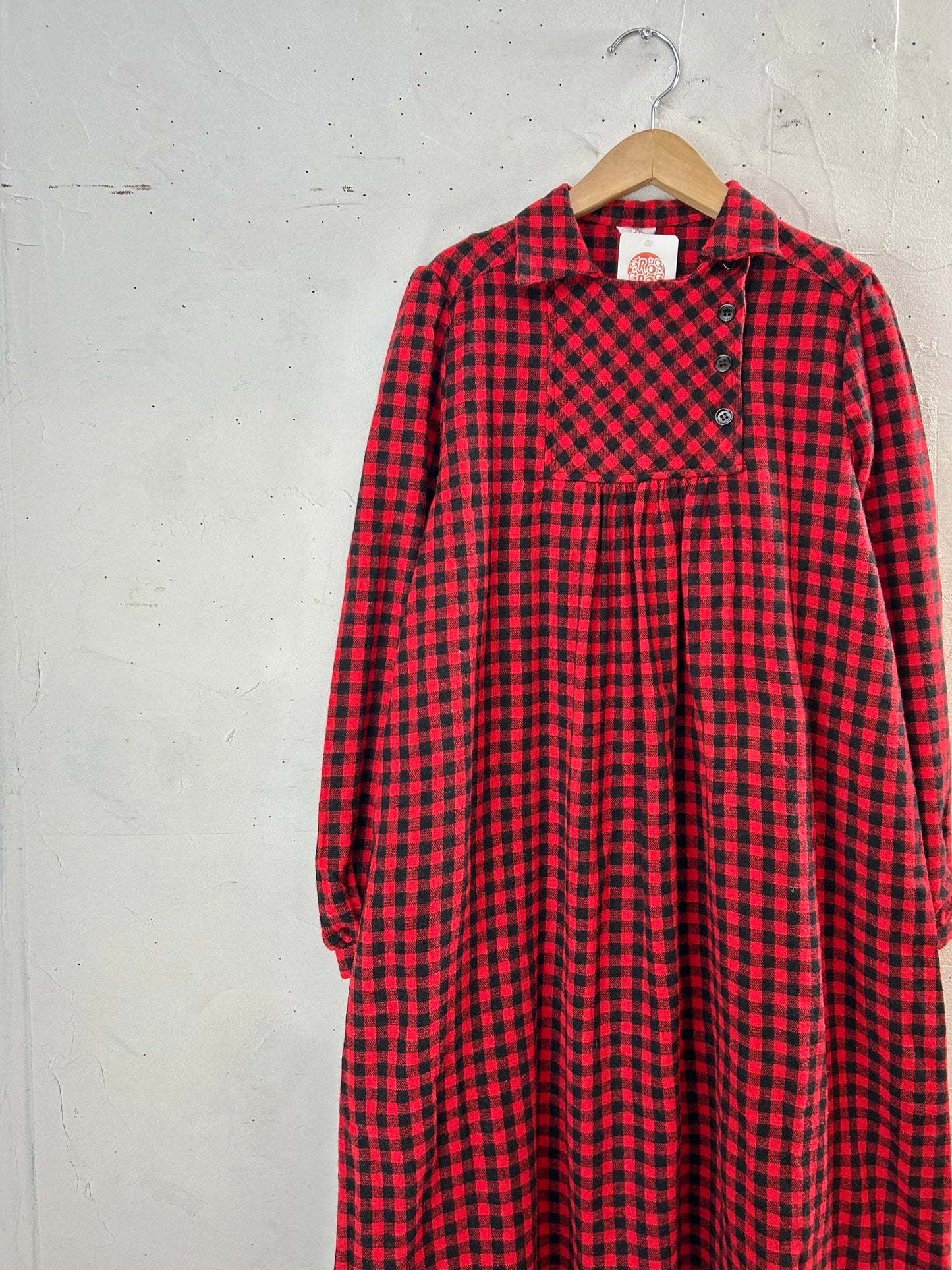 Vintage Plaid Dress [L29217]