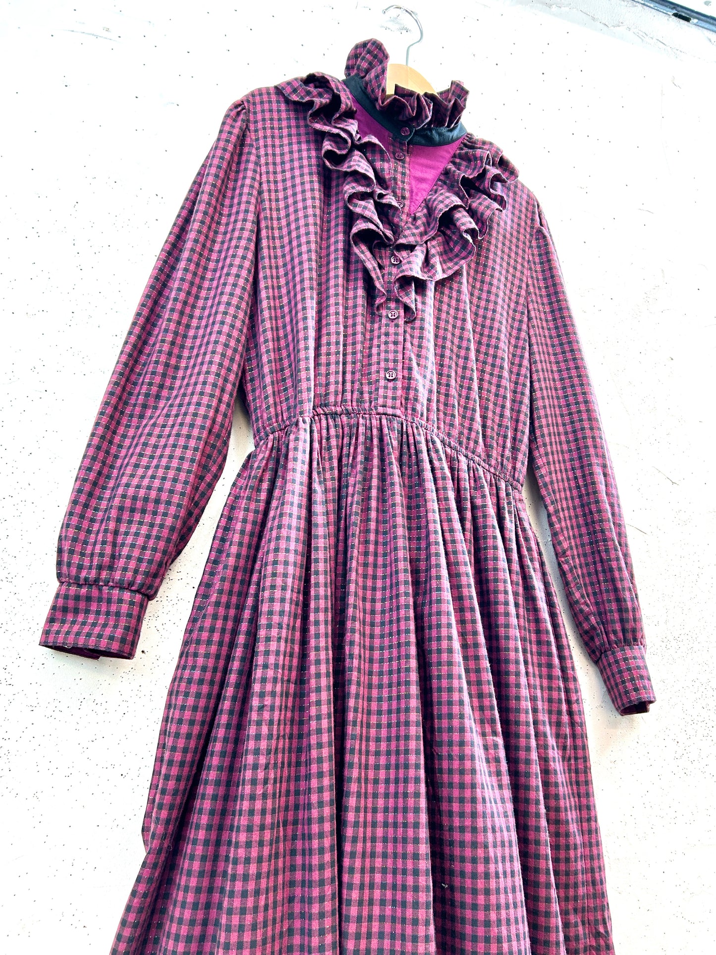’70s Vintage Frills Dress [A31457]