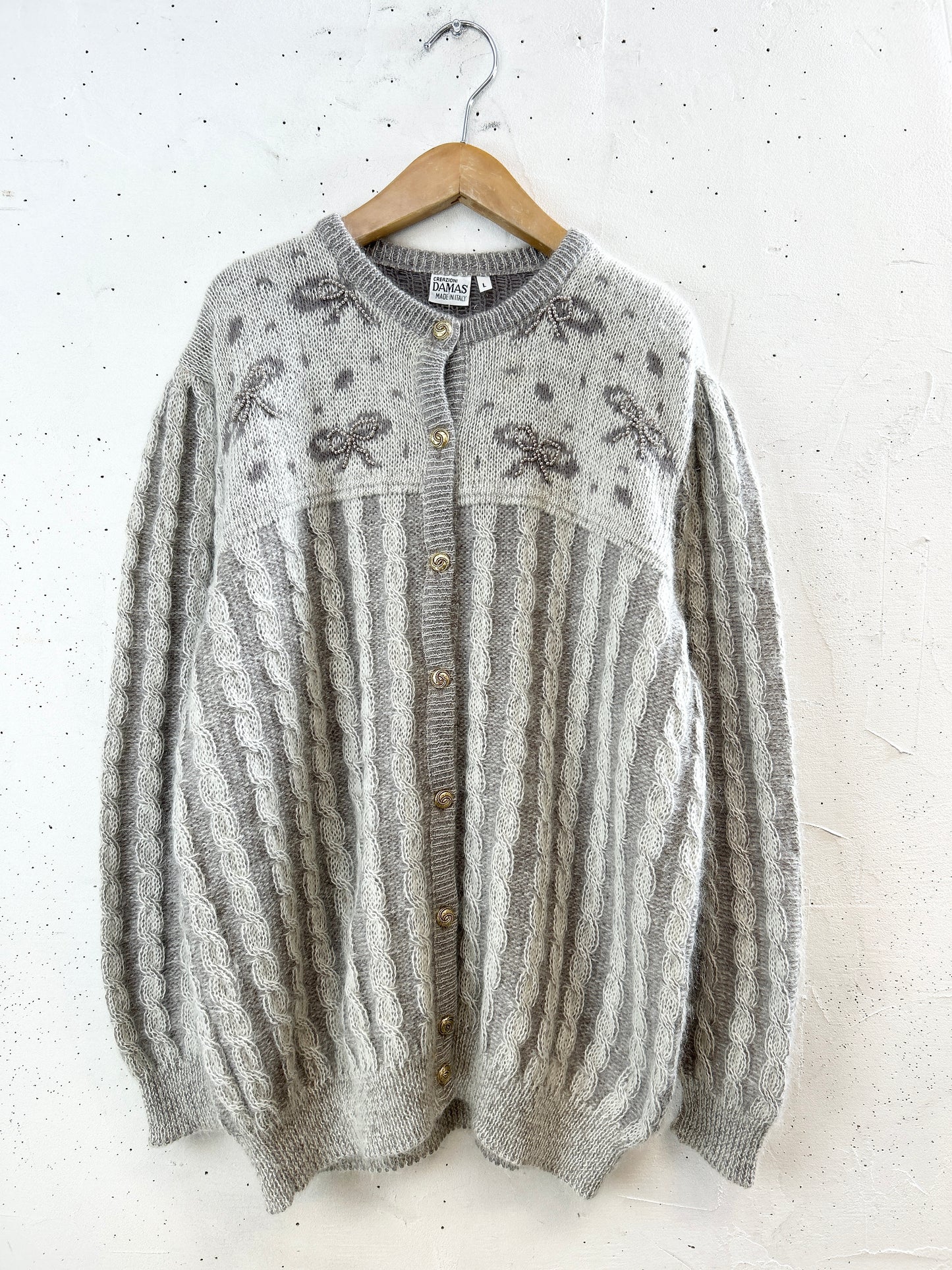 Vintage Knit Mohair Cardigan [J30440]