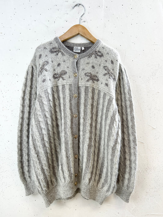 Vintage Knit Mohair Cardigan [J30440]