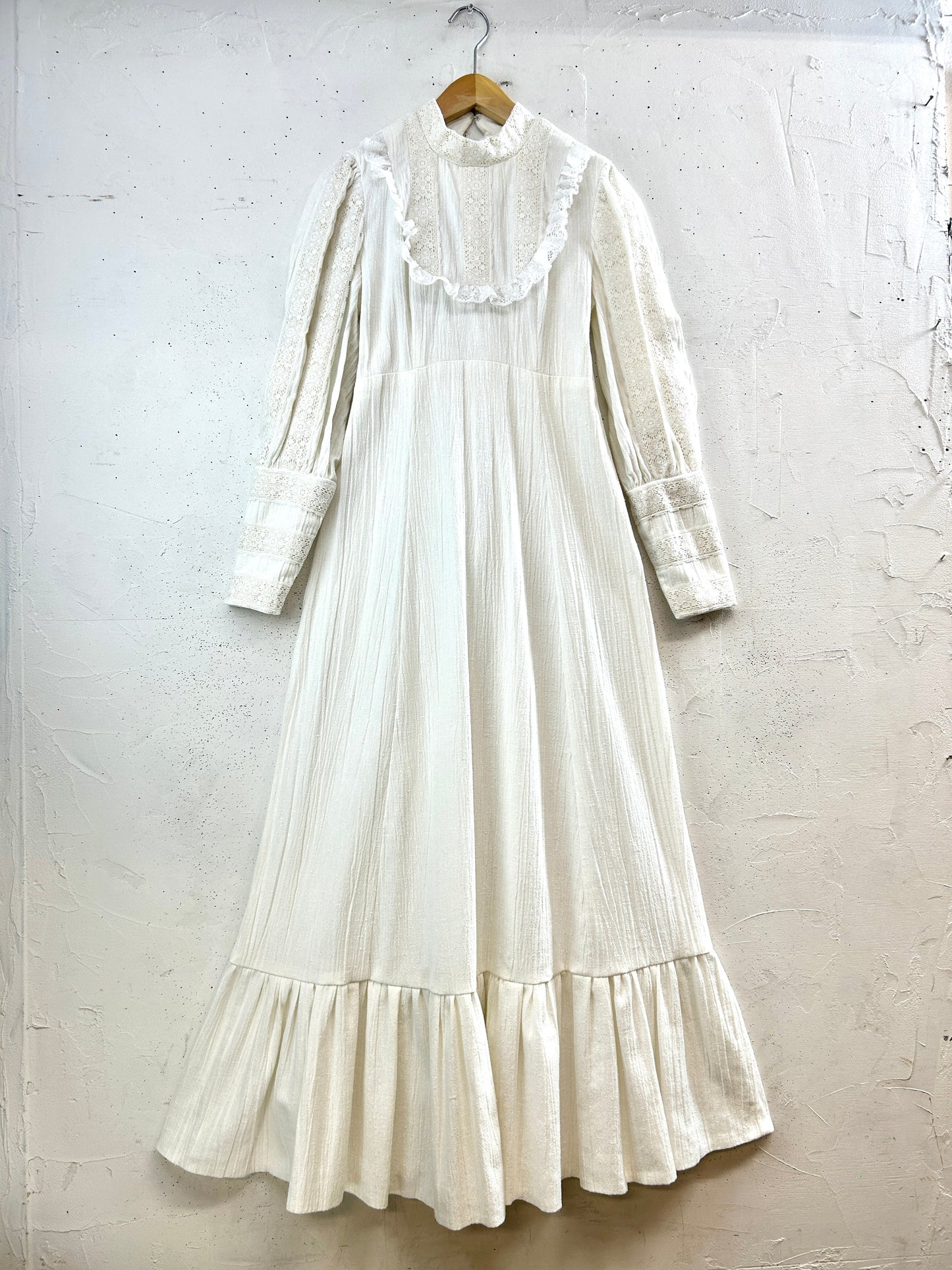 '70s Vintage White Dress  [H33499]
