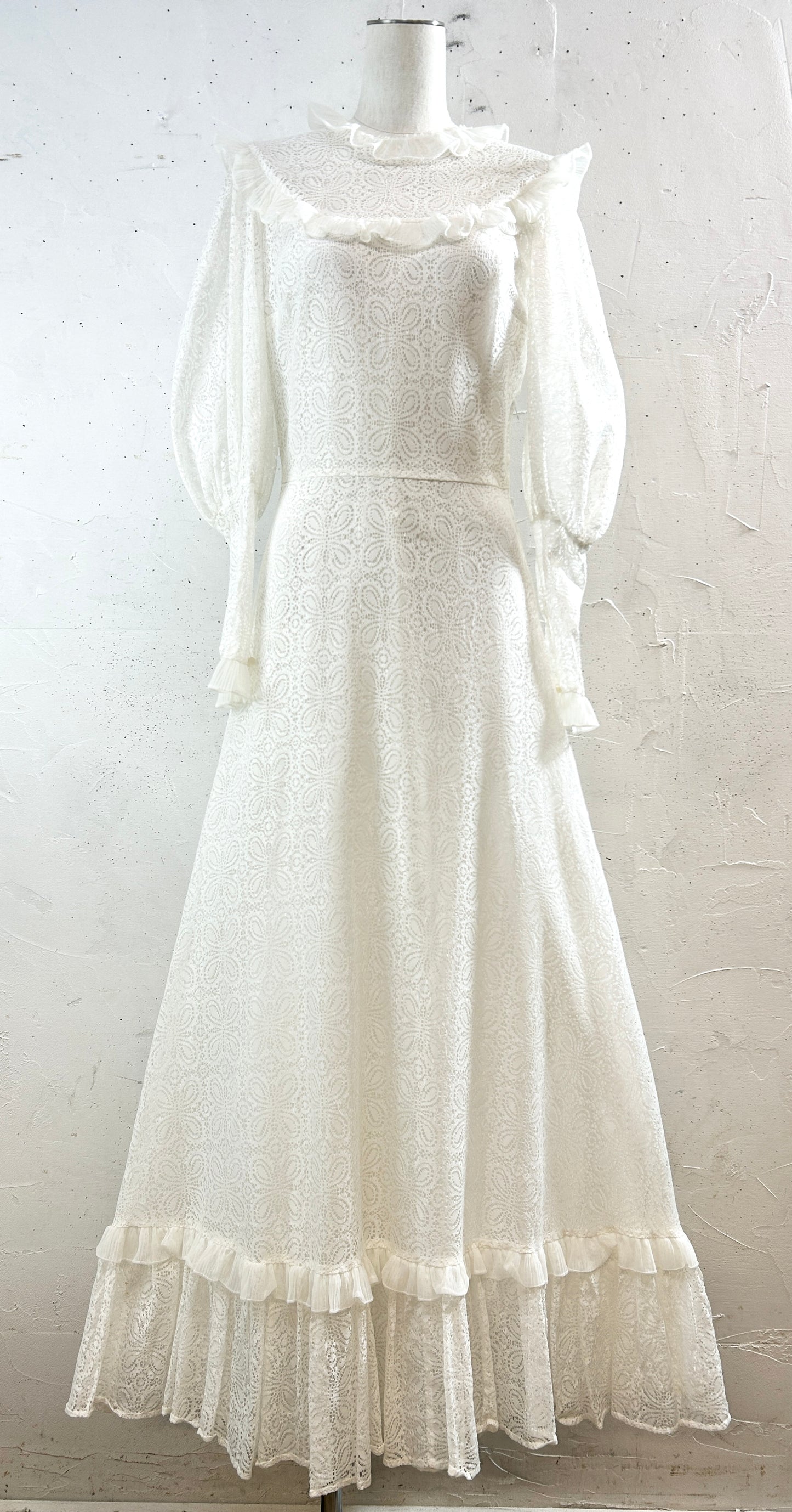 Vintage White Lace Dress [K30815]