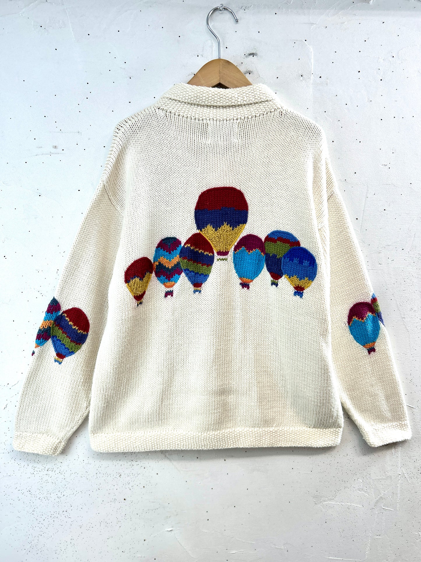 Vintage Knit Cardigan HAND MADE IN PERU [B31561]