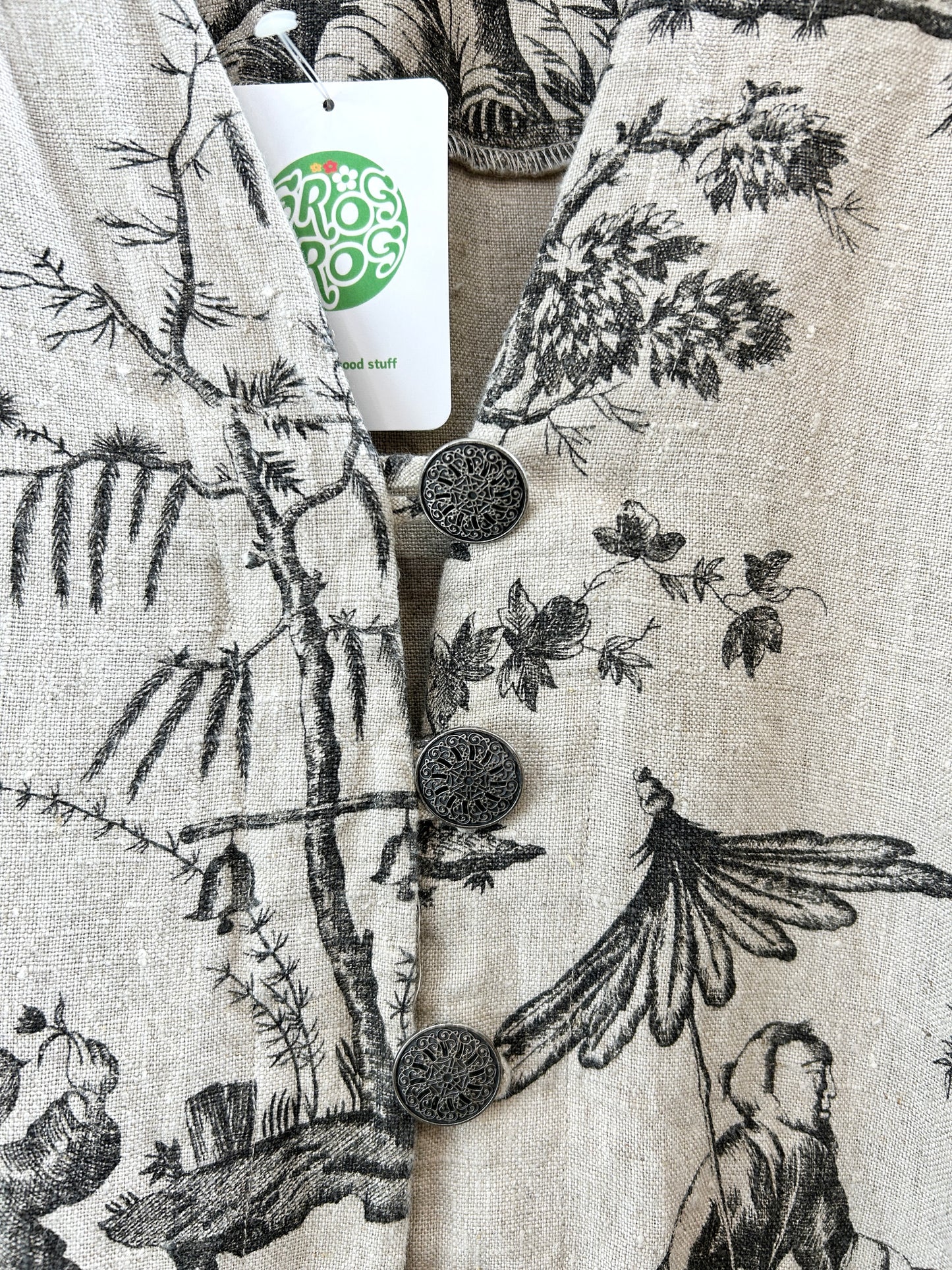 Vintage Chinese Toile De Jouy Jacket [I3112]