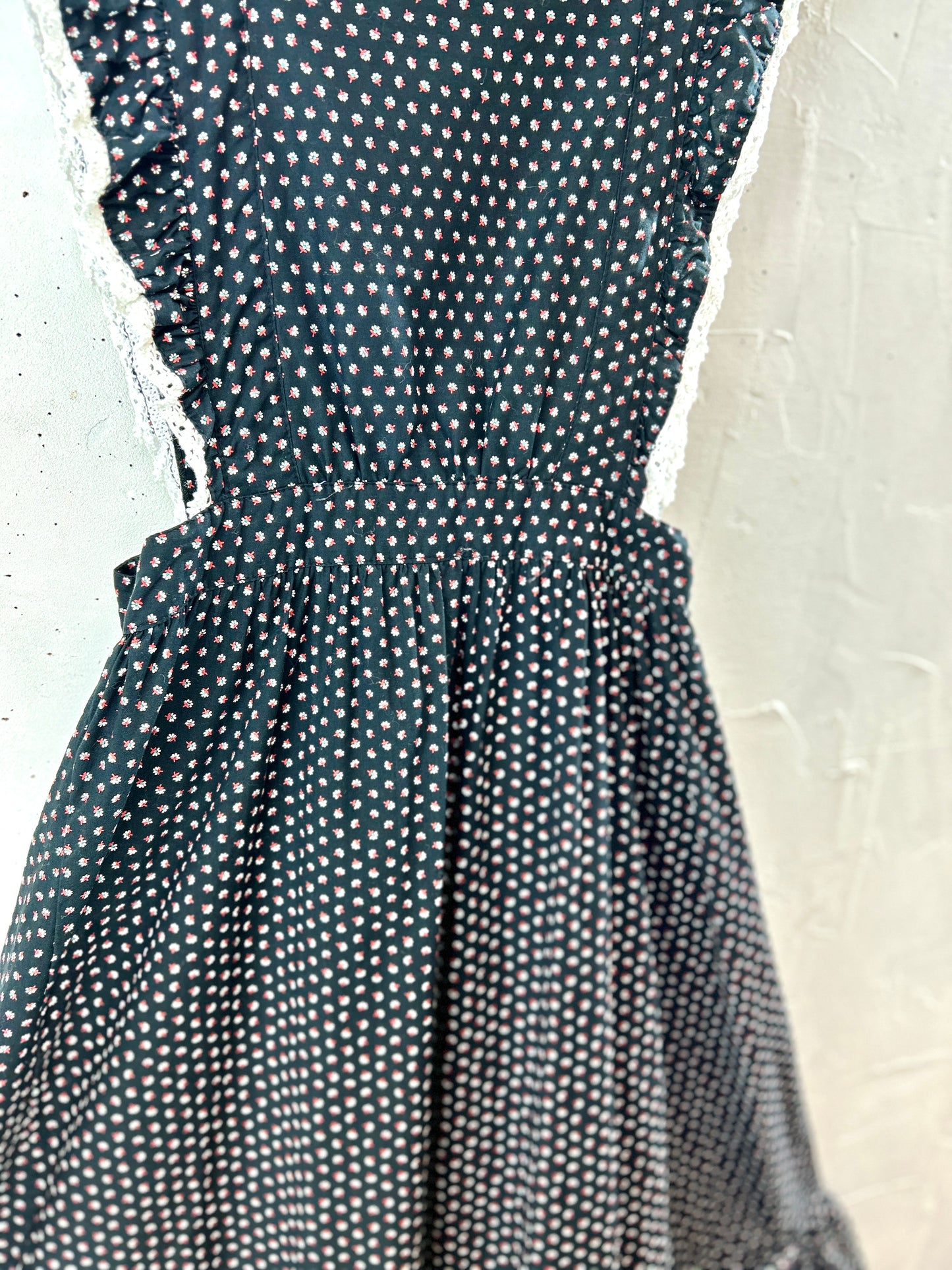 '70s Vintage Apron Dress FABRIQUE EN FRANCE [J30592]