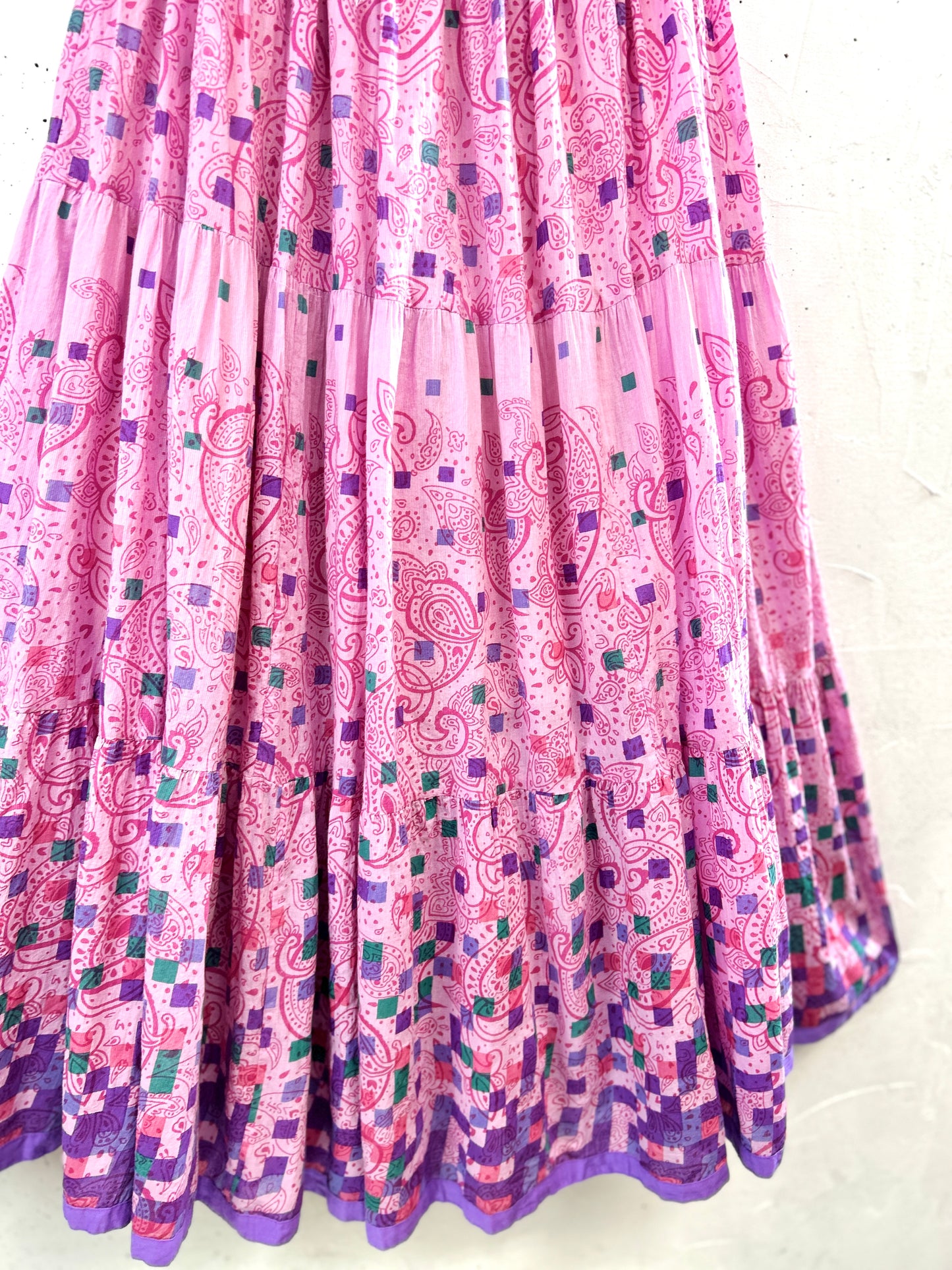 Vintage Tiered Skirt  MADE IN INDIA [B31678]