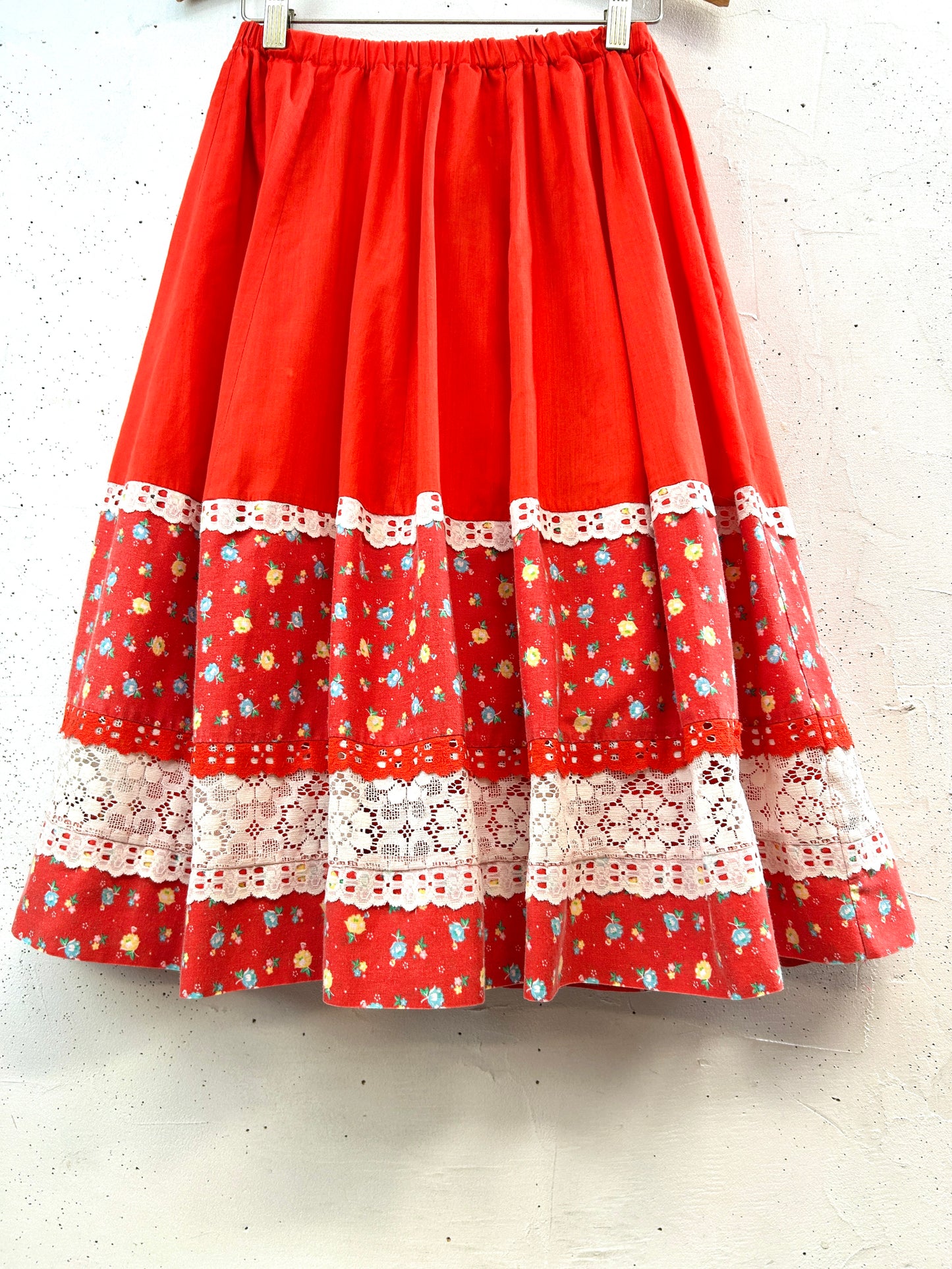’70s Velour Skirt 〜carefree fashions〜 [E32543]