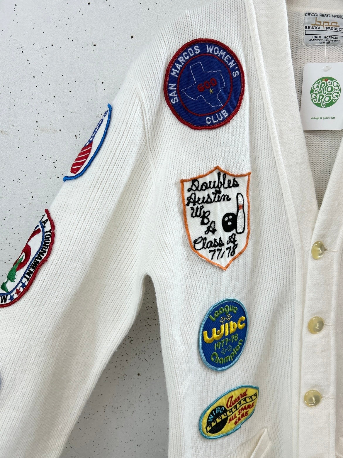 '70s Vintage Patch Cardigan [D32074]