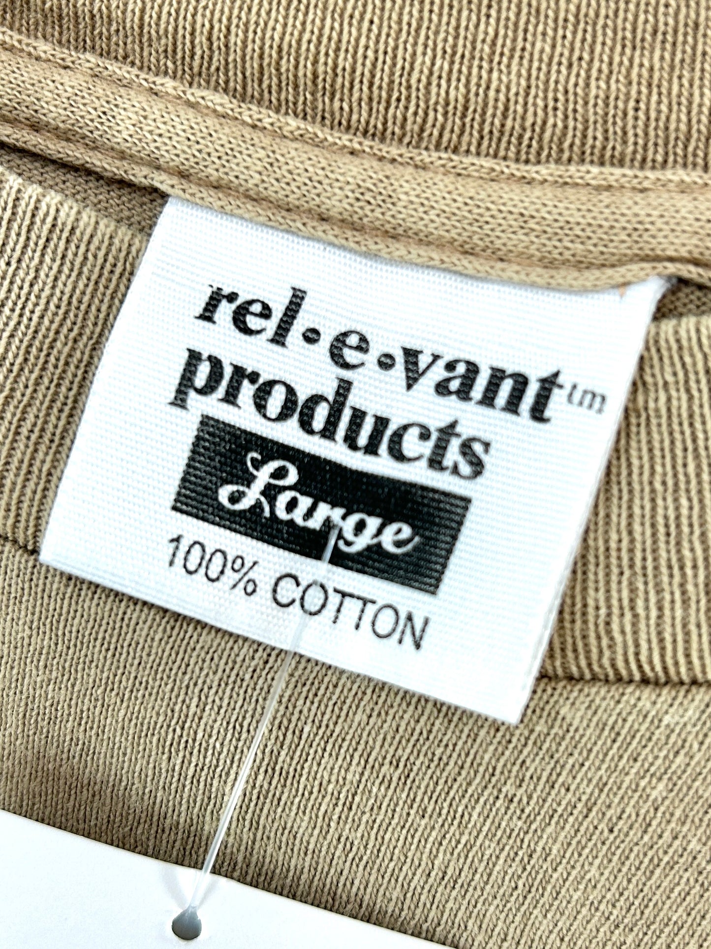 ’90s Vintage Full Print T-Shirt 〜rel.e.vant products〜 MADE IN USA [F32853]