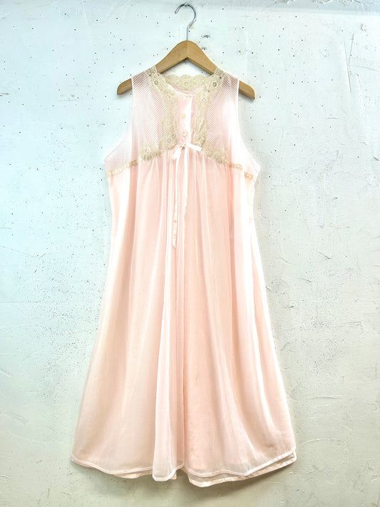 Vintage Nightie Dress MADE IN USA [E32395]