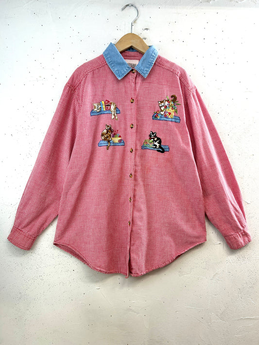 Vintage Cotton Shirt MADE IN INDIA [E32370]