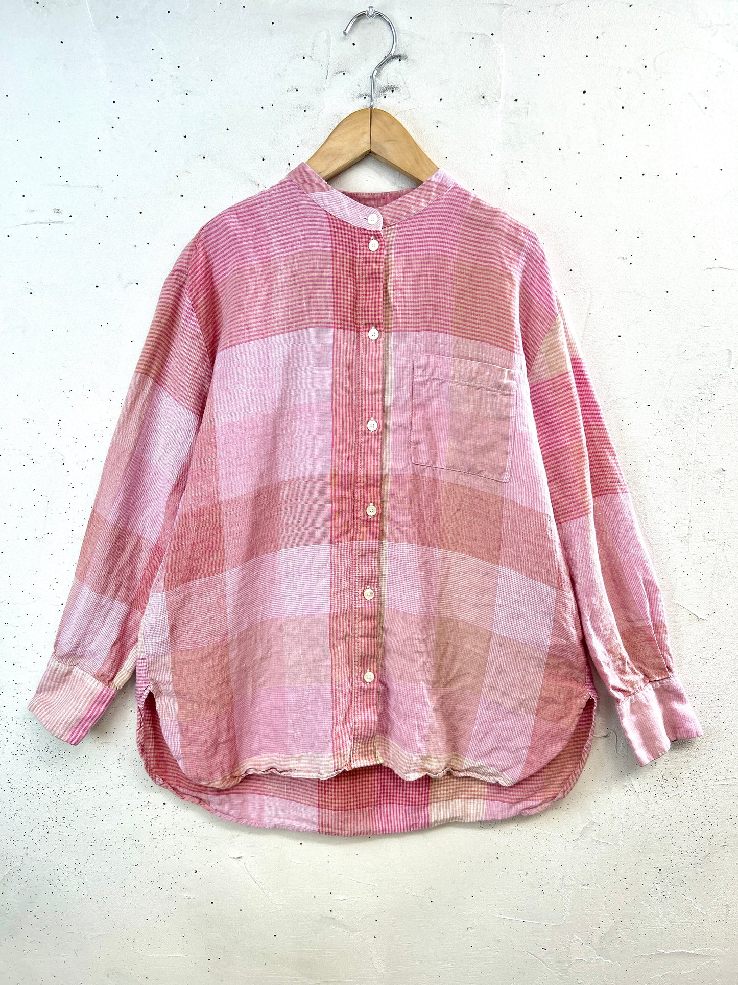 Vintage Linen shirt MADE IN EUROPE [L31155]