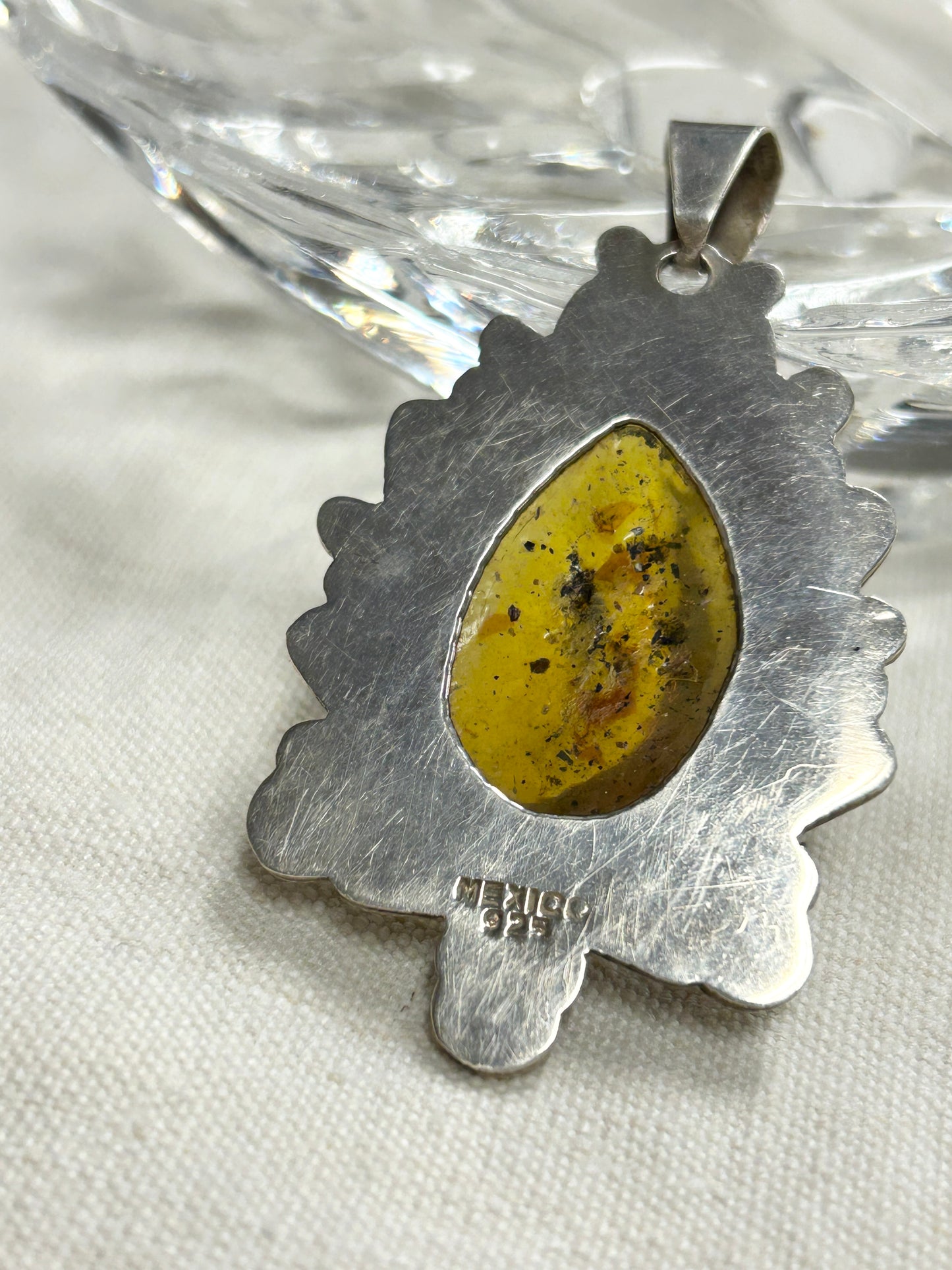 Vintage 925 Silver MEXICO Pendant Top [J30537]