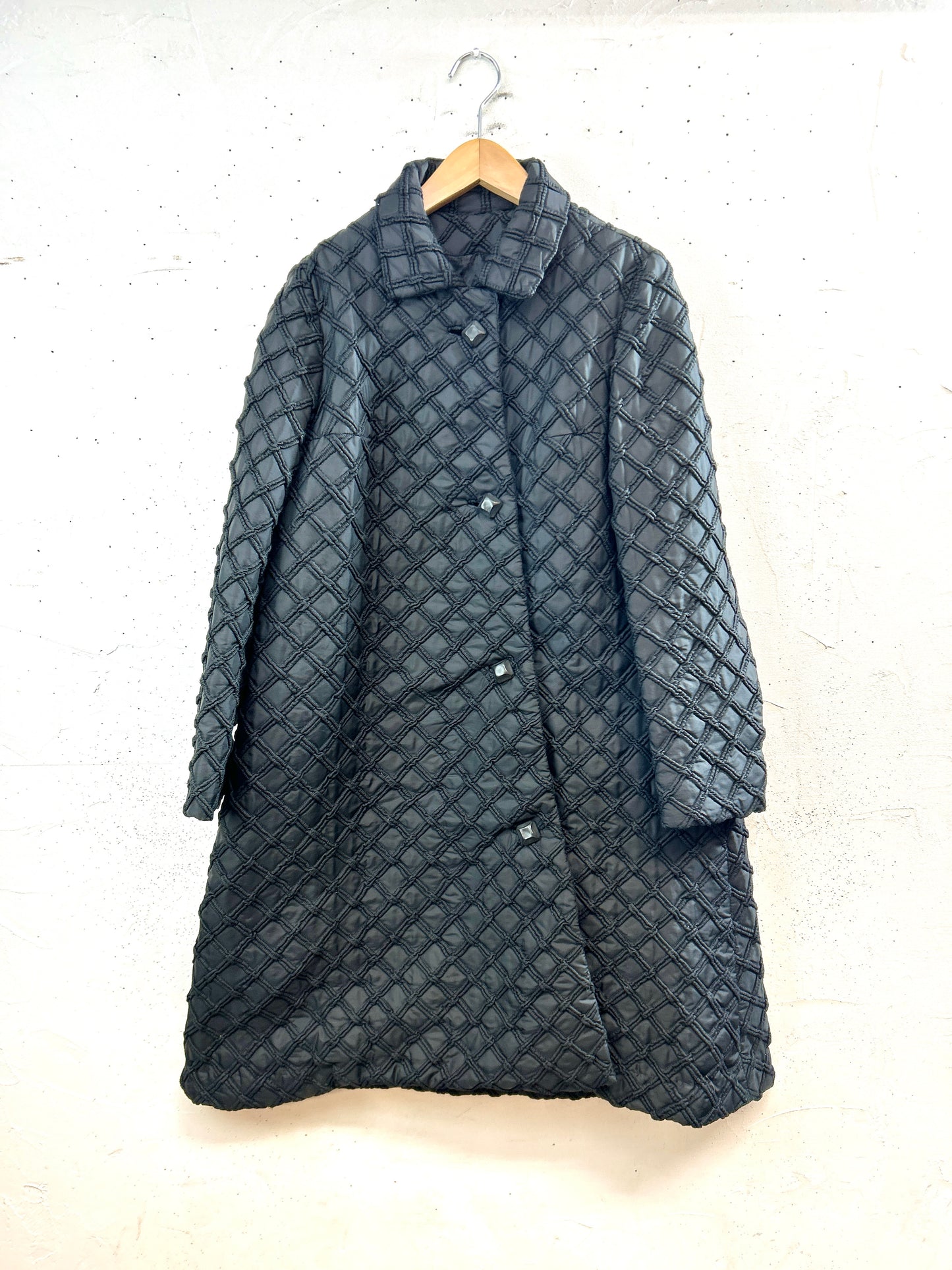 60s Vintage Quilt Coat [L31164]