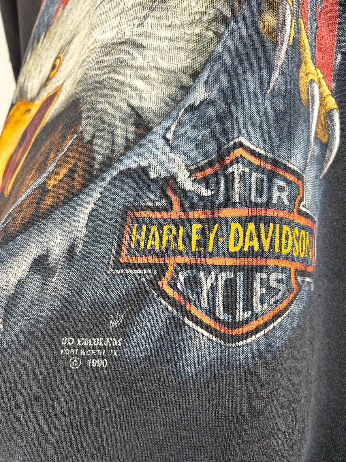 Vintage Sweat 〜3D EMBLEM Harley Davidson〜  [J34087]