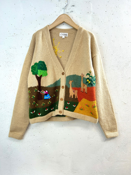 Vintage Knit Cardigan 〜MADE IN PERU〜 [I33919]