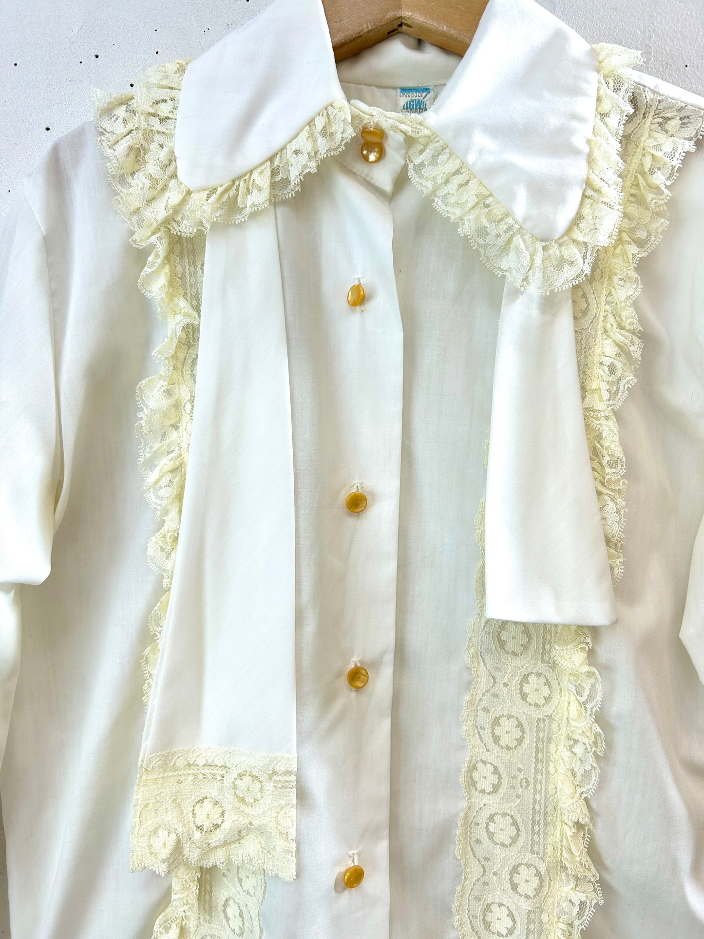 Vintage White Lace Blouse [I30323]