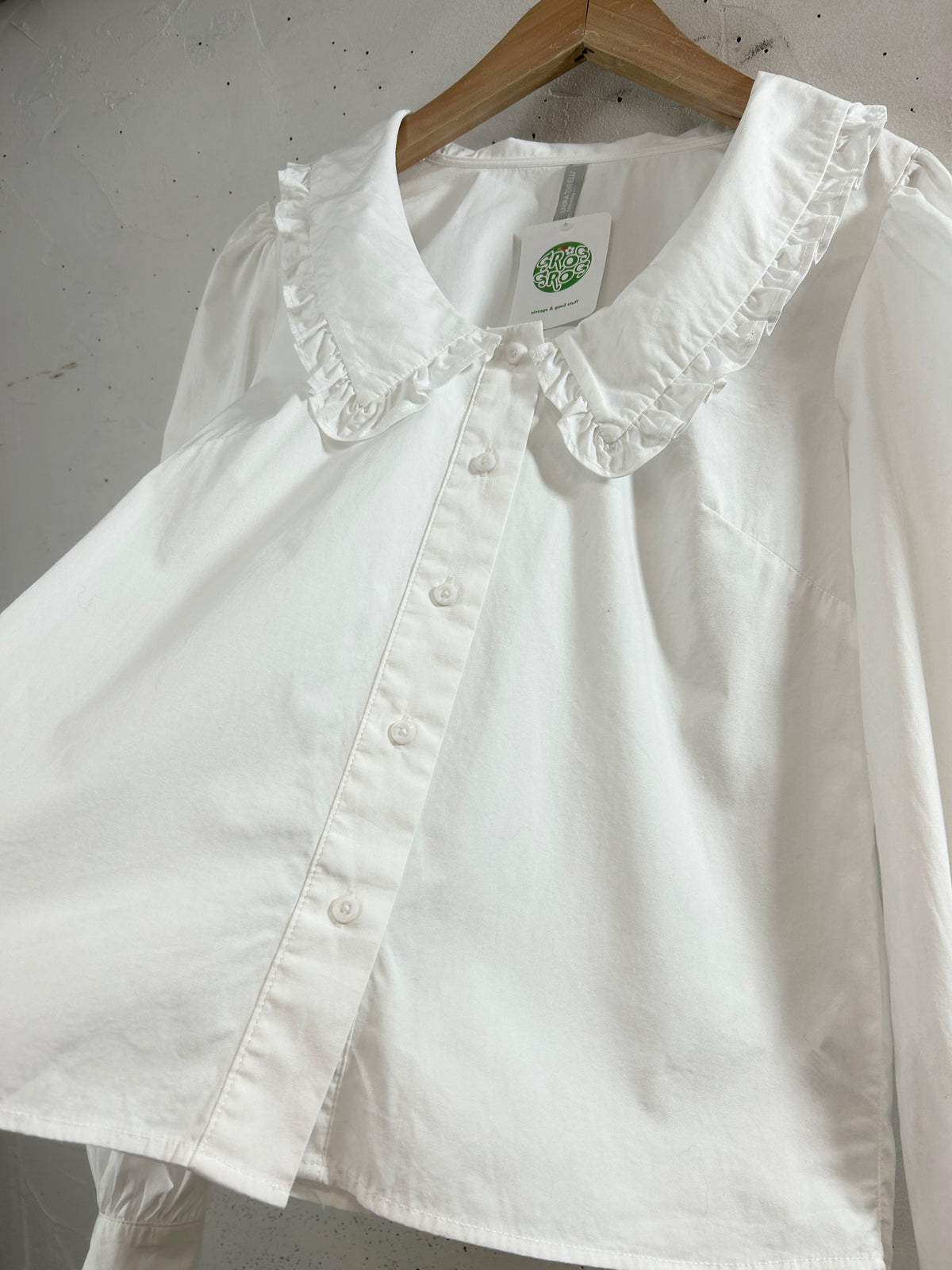 Vintage White Blouse [I33741]