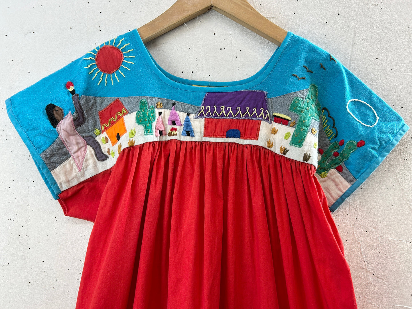 Vintage Mexico Embroidery Dress [H30855]