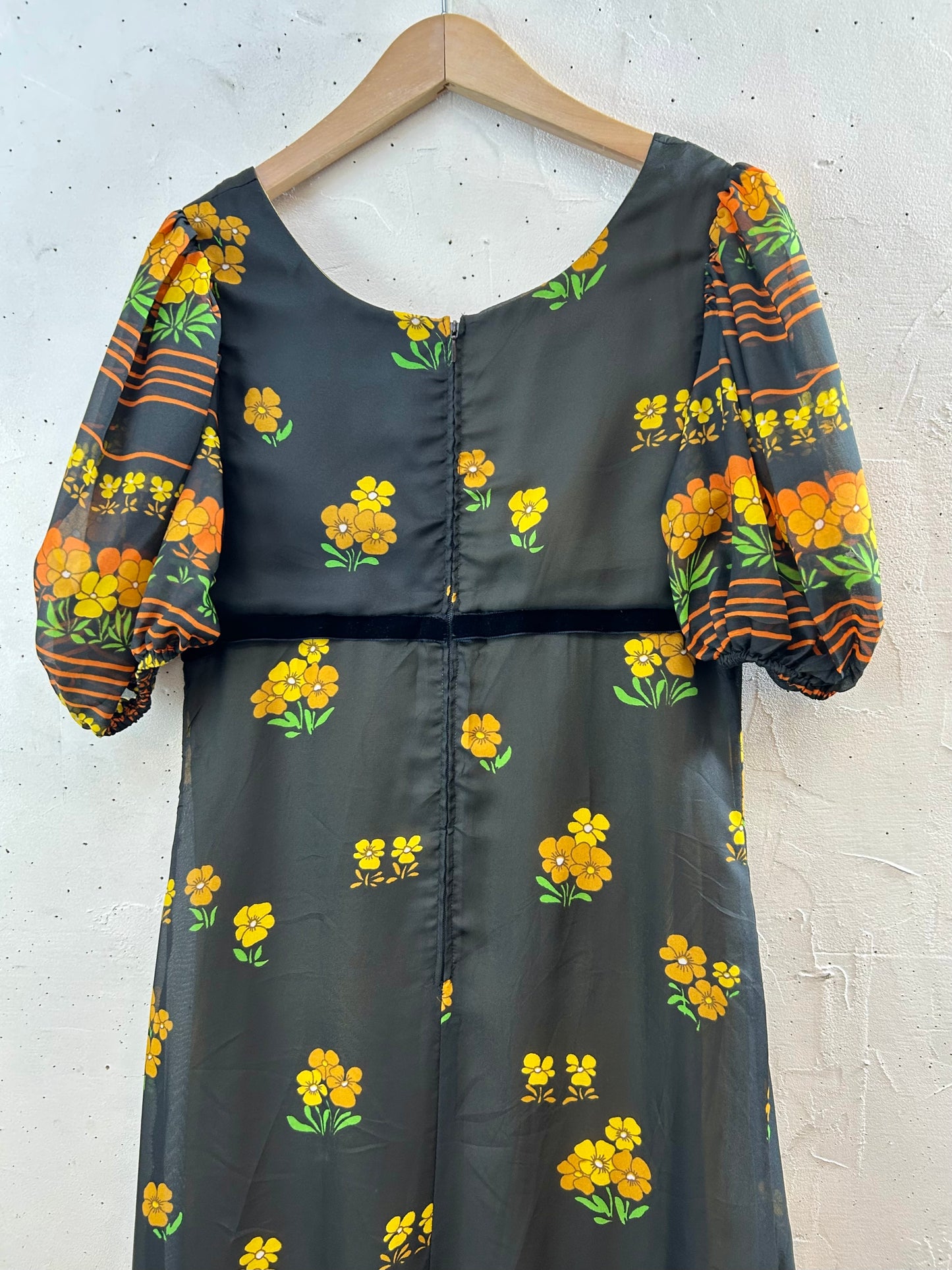 ’70s Vintage Flower Dress [G30615]