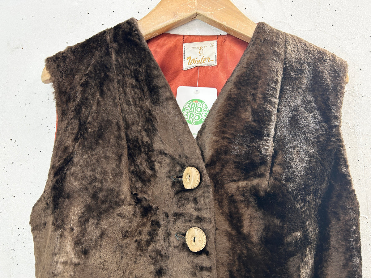 Vintage Eco Fur Vest  [J34091]