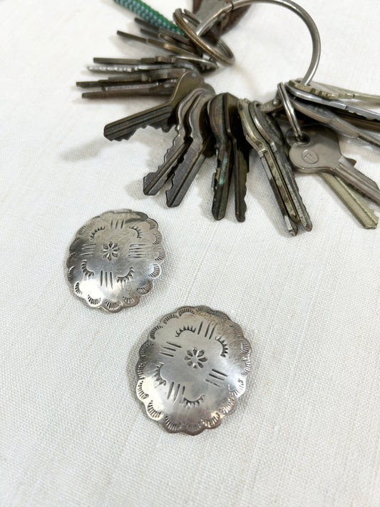 Vintage 925 Silver Earrings MADE IN MEXICO [I30261］