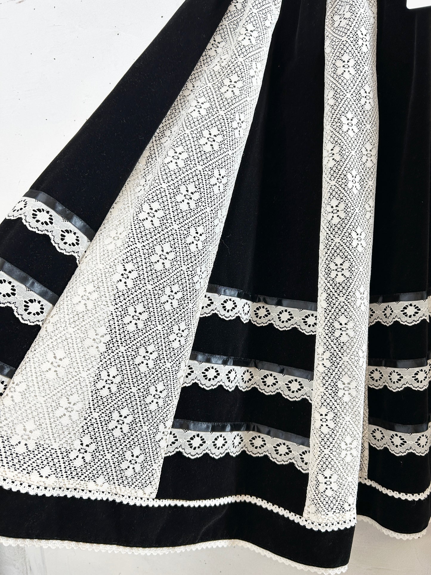 ’70s Velour Skirt 〜carefree fashions〜 [I30154]
