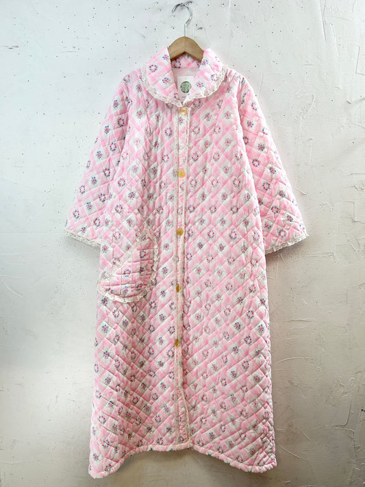’70s Vintage Quilting Gown [I30305]