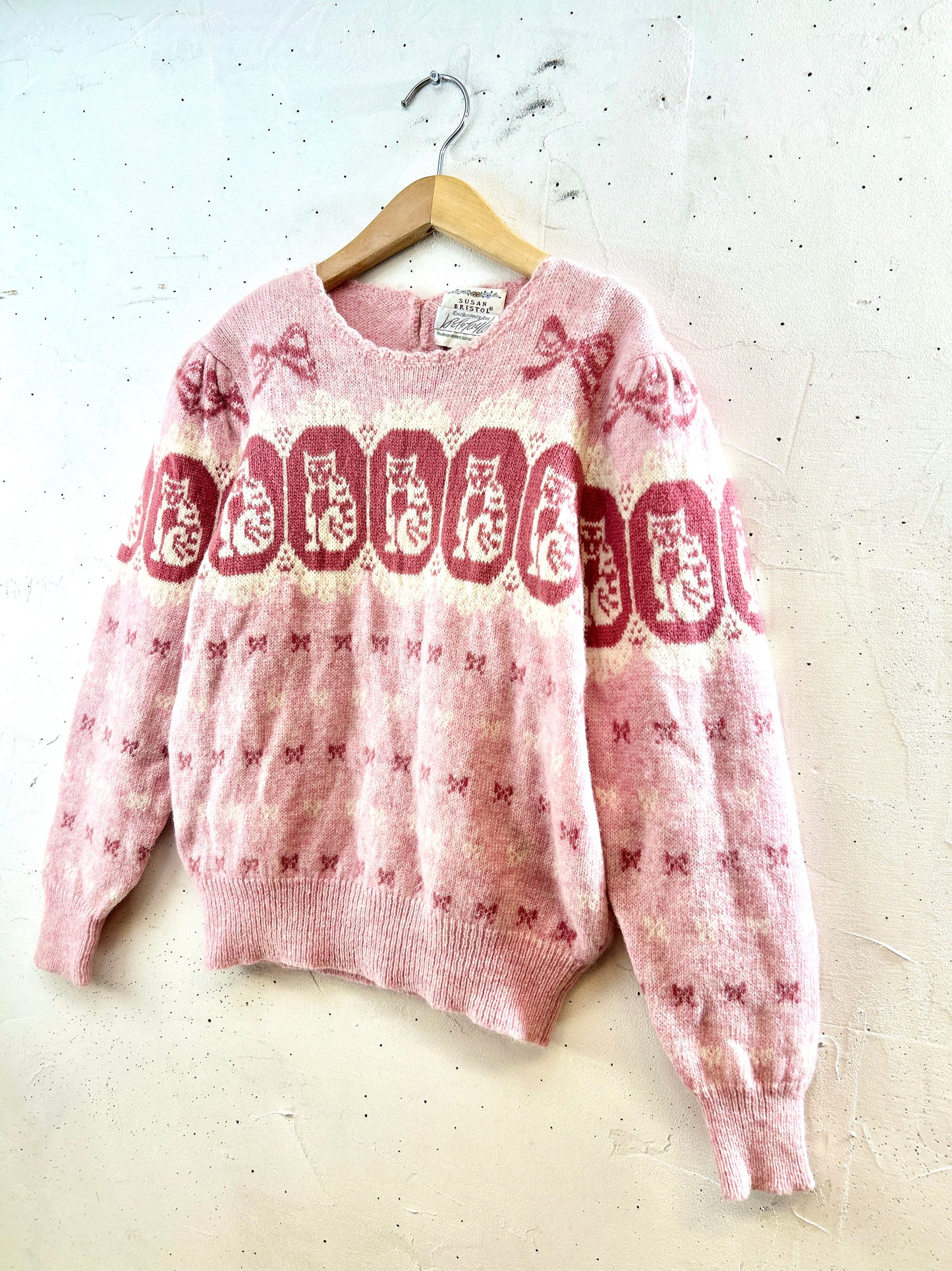 '80sVintage Hand Knit Sweater 〜SUSAN BRISTOL〜 [J30488]