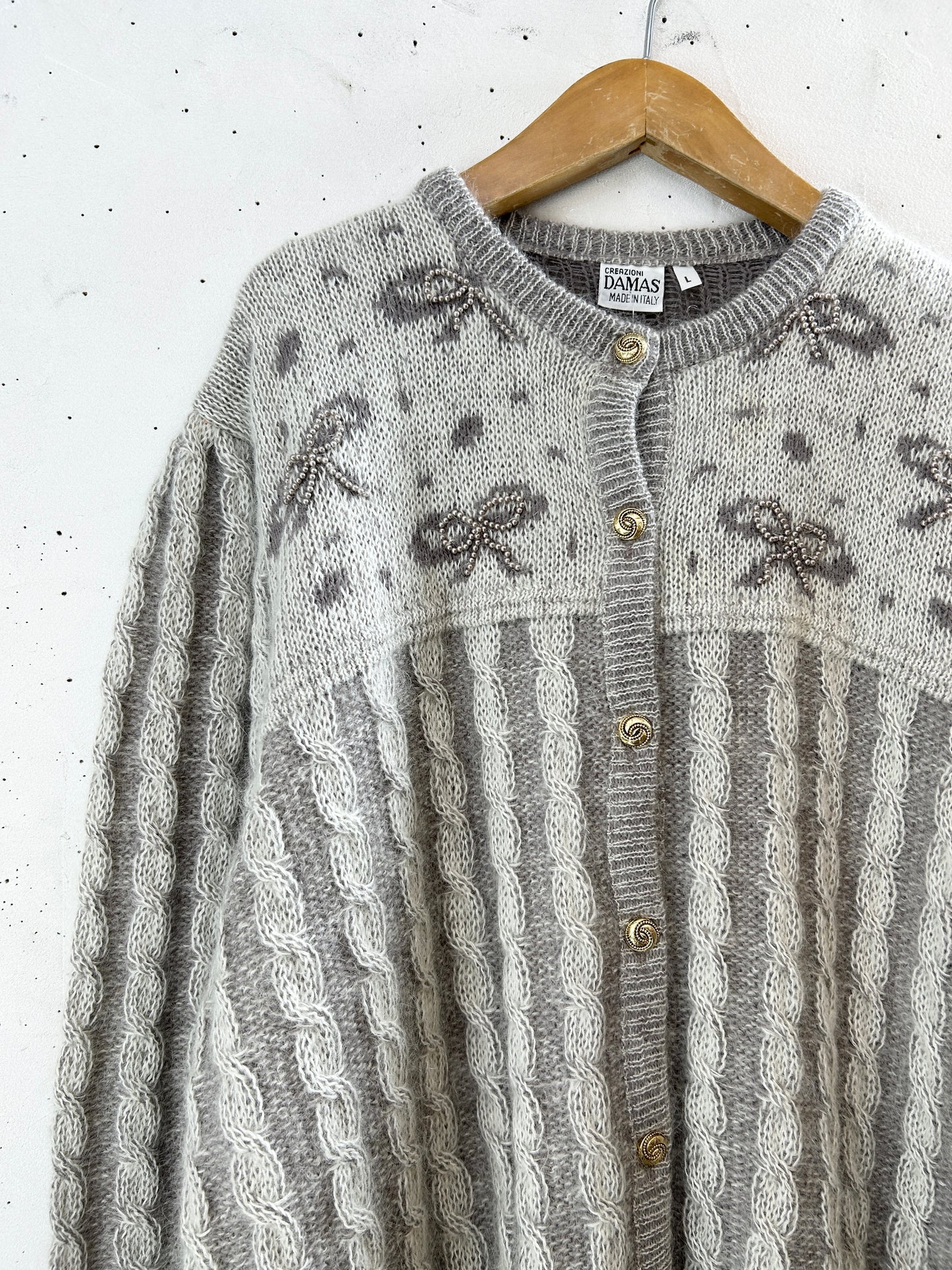 Vintage Knit Mohair Cardigan [J30440]