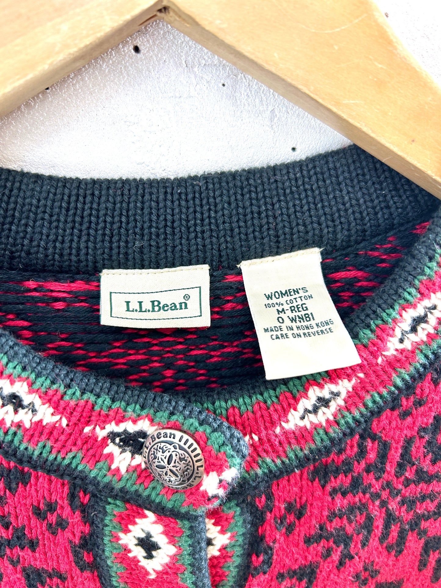 Nordic cotton Knit Cardigan 〜L.L.Bean〜 [I30337]