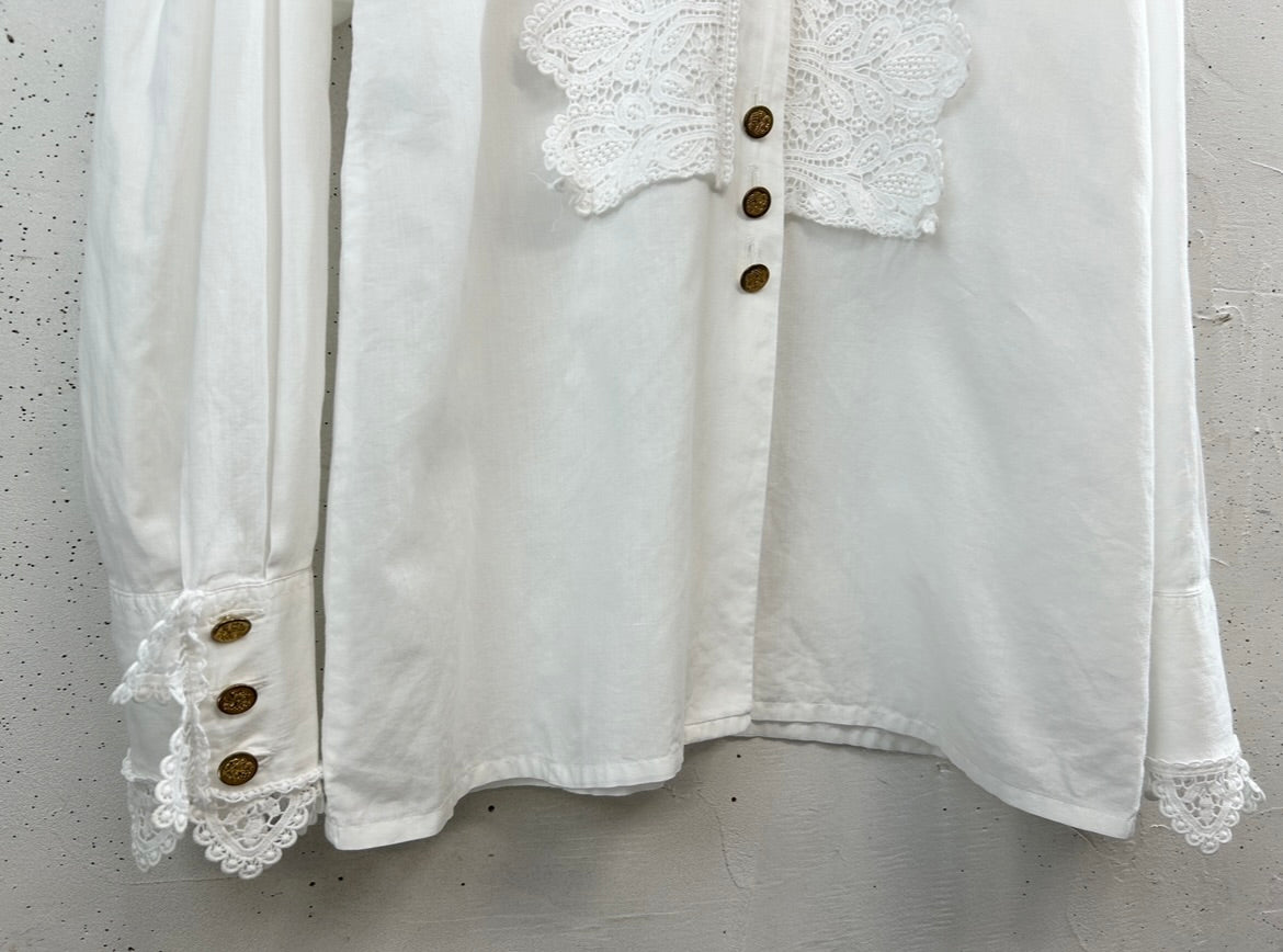 Vintage White Blouse [D32121]