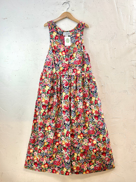 Vintage  Over Dress MADE IN USA  [I30249]