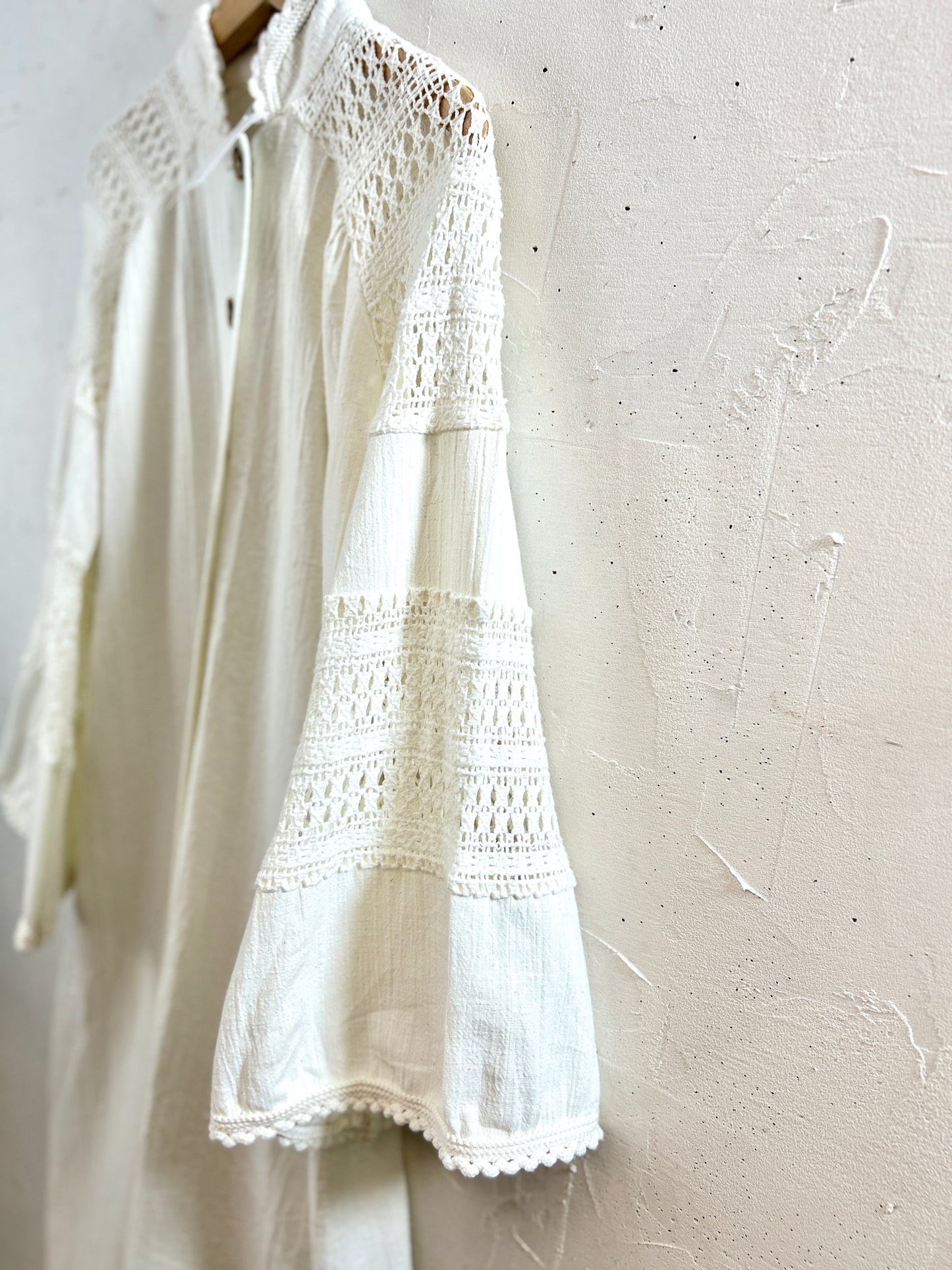 '70s Vintage White Dress 〜Via!〜 MADE IN USA [I30362]