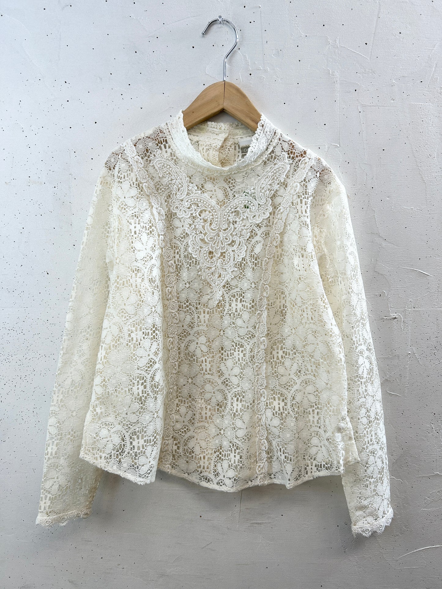 Vintage White Lace Blouse [K30813]