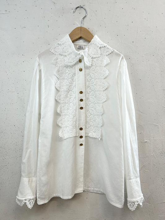 Vintage White Blouse [D32121]